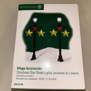 Department 56 Festive Yellow Star Street Lamp